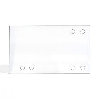 Brisach EUROVISION Glas (mit Löchern) - Rechteck Gebohrt Kaminglas für Kaminofen