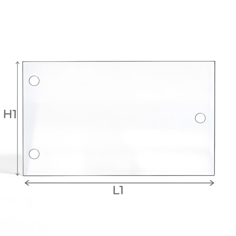 Godin FOYER 695 TX Glass - Rectangular Pierced Fireplace Panel