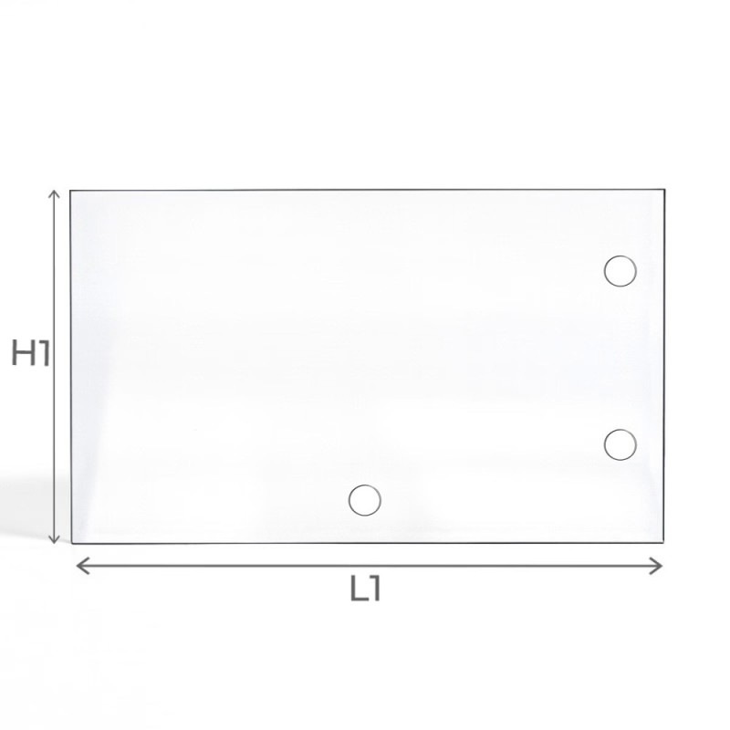 Philippe Foyer 840/840 TX Glass Panel - Rectangular Pierced Glass