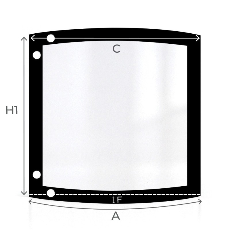 Oranier AMOS 150 Glass - Curved Screen-printed Pierced Glass Panel