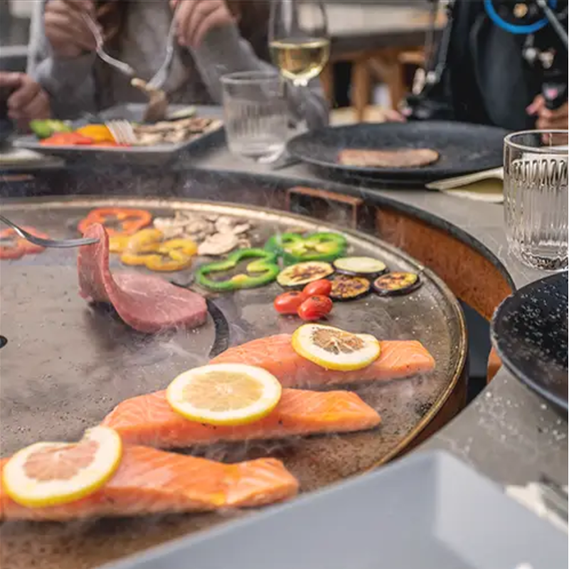 Gas Plancha Fire Pit 130 cm - 1 Height 80 cm - Capska