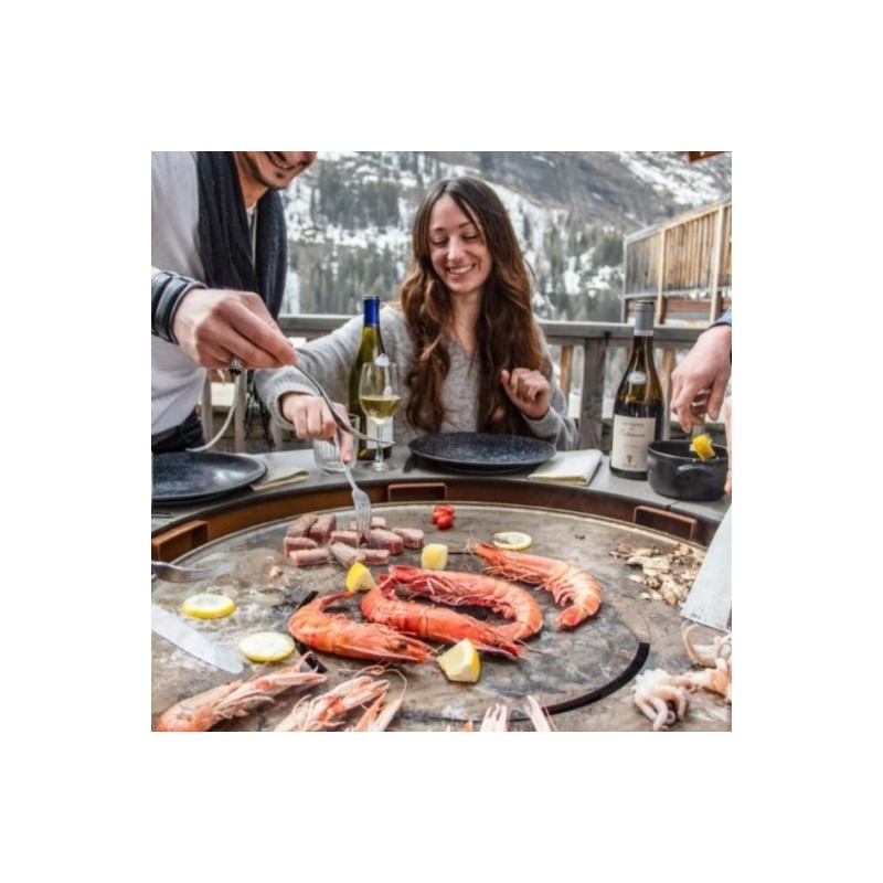 Gas Plancha Fire Pit 130 cm - 1 Height 80 cm - Capska