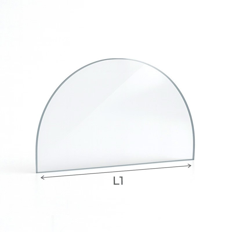 Maßgeschneiderte Glas-Demihalbkugel für Kaminofen - Capska